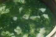 咸蛋荠菜汤