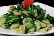 韭菜炒蚕豆